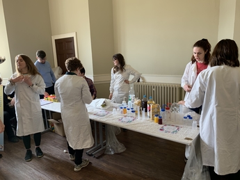CDT students lead a practical activity at Science in the Park 2020