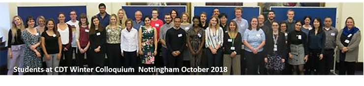 Students at CDT Winter Colloquium Nottingham October 2018